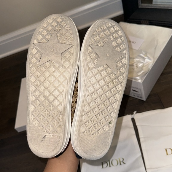 Dior Solar Slip-On Sneaker Bronze Dior Oblique Embroidered Velvet - Shoes - Picture 7 of 8